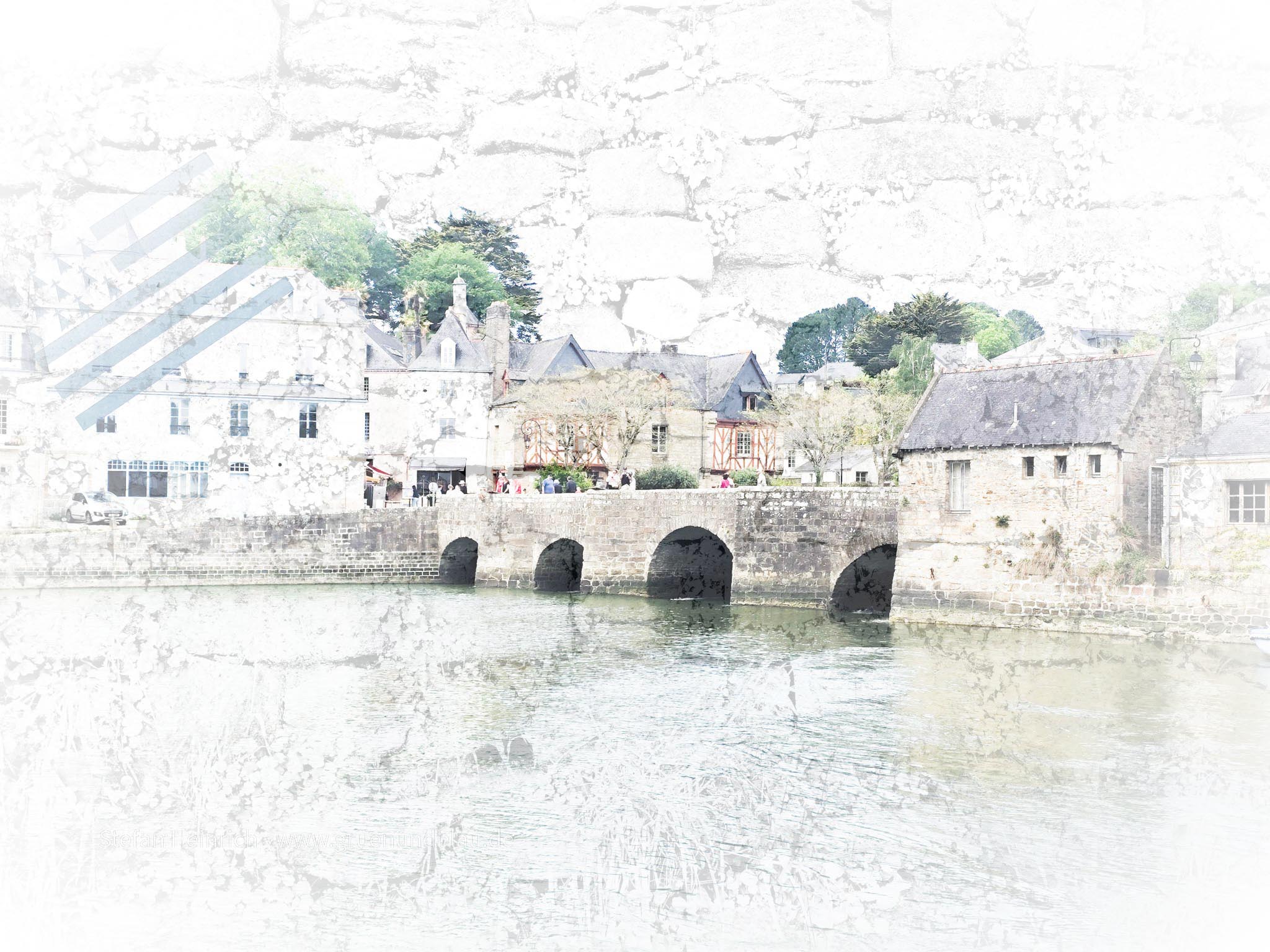 Auray Brücke von Saint-Goustan